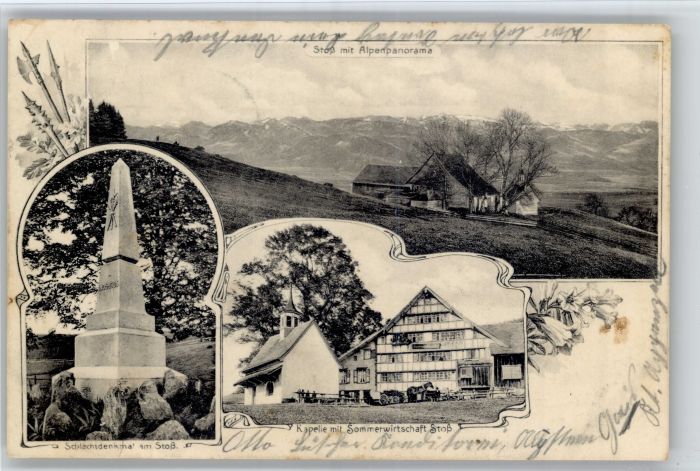 Stoss Altstaetten Schlacht Denkmal Kapelle Wirtschaft