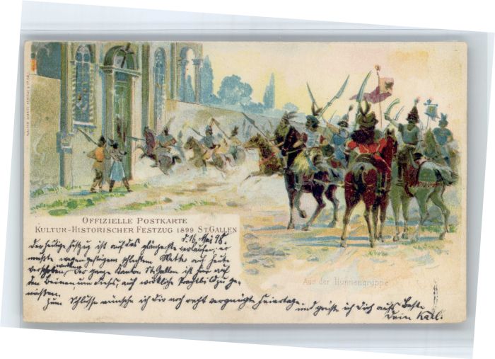 St Gallen SG St Gallen Festzug Hunnengruppe