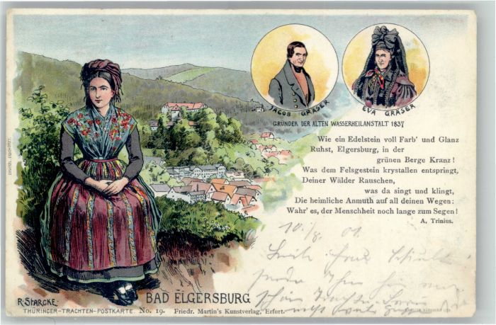 Elgersburg Kuenstler R. Starcke Jacob Graeser Eva Graeser x