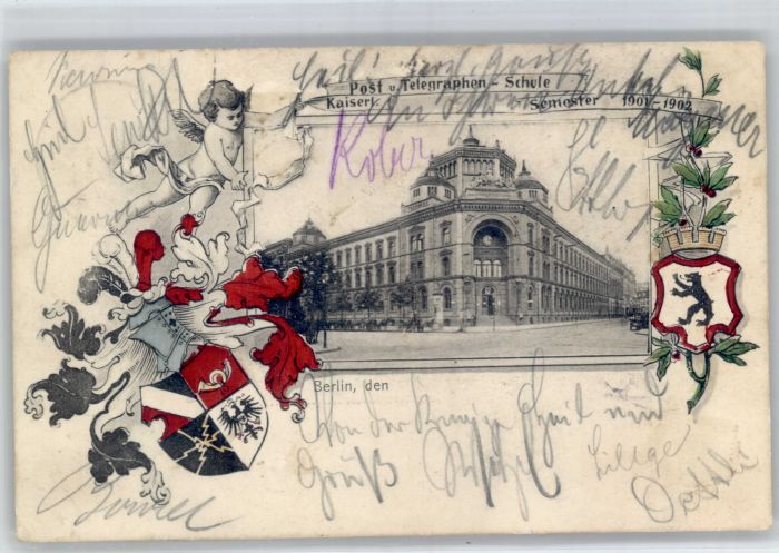 Berlin Postschule Engel Wappen