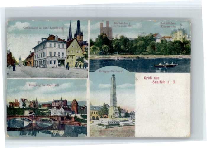 Saalfeld Saale Conditorei Cafe Lendewig Sorbenburg Schloesschen Kitzerstein Krie