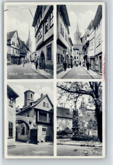Erfurt  Aallerheiligenstrasse Kuerschnergasse Paulstrasse Hermannsplatz
