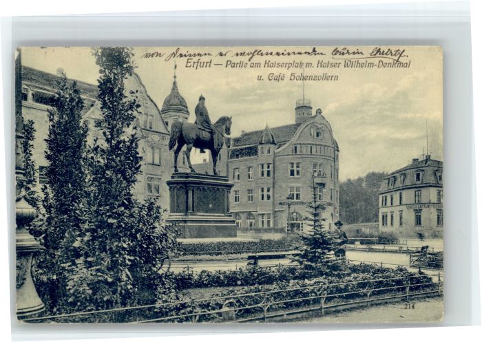 Erfurt Kaiserplatz Kaiser Wilhelm Denkmal Cafe Hohenzollern
