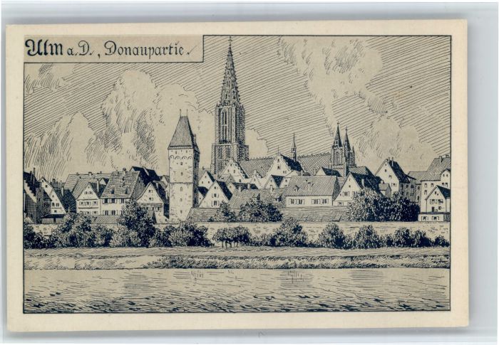 Ulm Donau Muenster Bruecke *