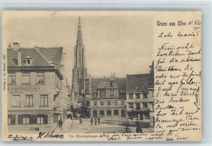 Ulm Donau hirschstrasse Gasthof zum goldenen Loewen