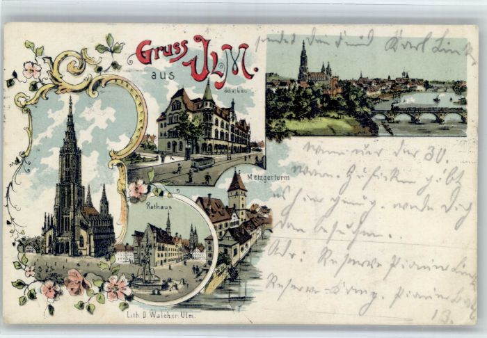 Ulm Donau Metzgerturm Rathaus Bruecke Muenster x