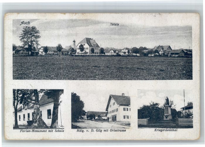 Asch Oberbayern Florian-Monument Kriegerdenkmal Schule Handlung