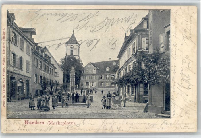 Kandern Marktplatz Brunnen