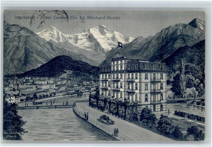 Interlaken BE Interlaken Hotel Central Bruecke Kutsche