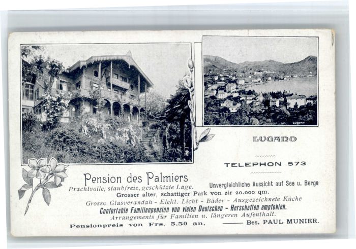 Lugano TI Lugano Pension Palmiers