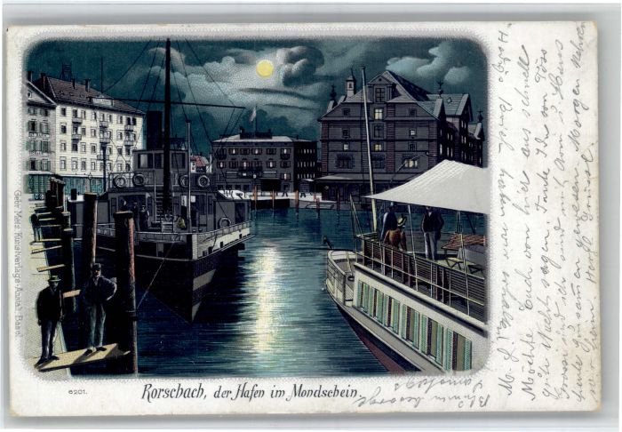 Rorschach Bodensee Rorschach Hafen Mondschein