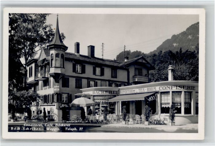 Weggis Vierwaldstaettersee Weggis Conditorei Cafe Baeckerei Boeck Schriber *