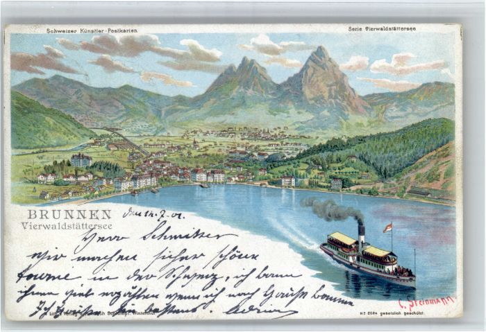 Brunnen SZ Schiff Vierwaldstaettersee