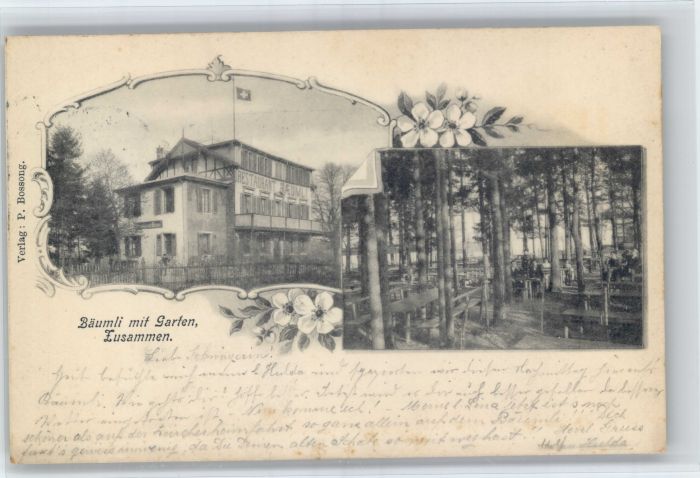 Winterthur [Stempelabschlag] Baeumli Garten