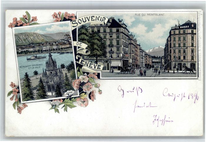 Genf GE Genf Rue du Montblanc  Monument Brunswig