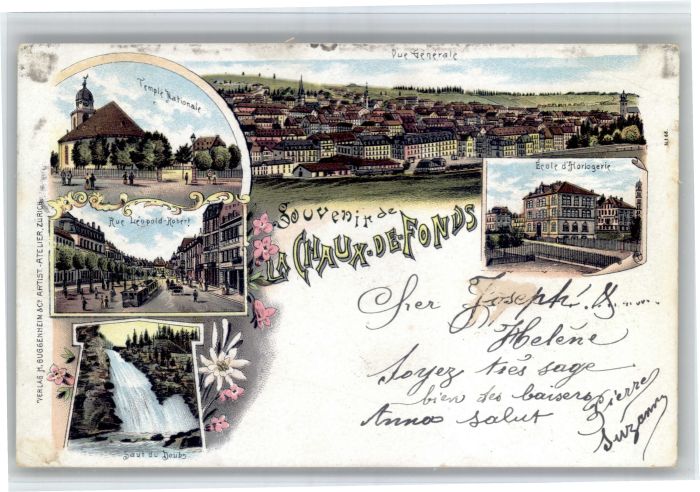 La Chaux-de-Fonds Temple Nationale Ecole Rue Leopold Robert