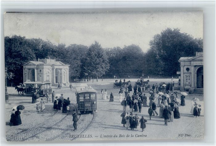 Bruxelles Bruessel Entree Bois de la Cambre Strassenbahn