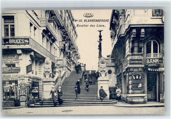 Blankenberghe Escalier des Lions Bank