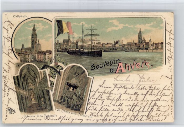 Anvers Antwerpen Anvers Cathedrale Schiff