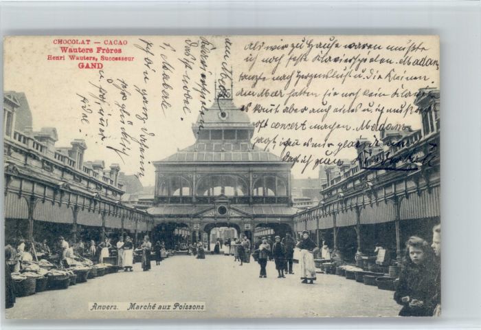 Gand Belgien Gand Chocolat Cacao Wauters Freres Marche Poissons