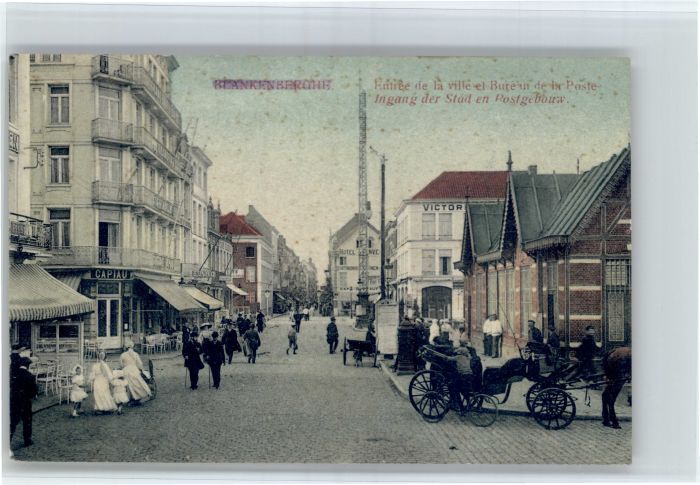 Blankenberge Entree Ville Burean Poste Kutsche