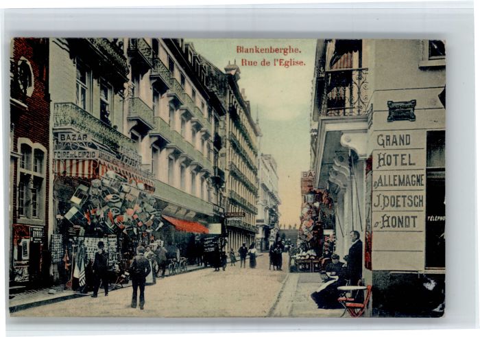 Blankenberge Rue Eglise Grand Hotel Allemagne