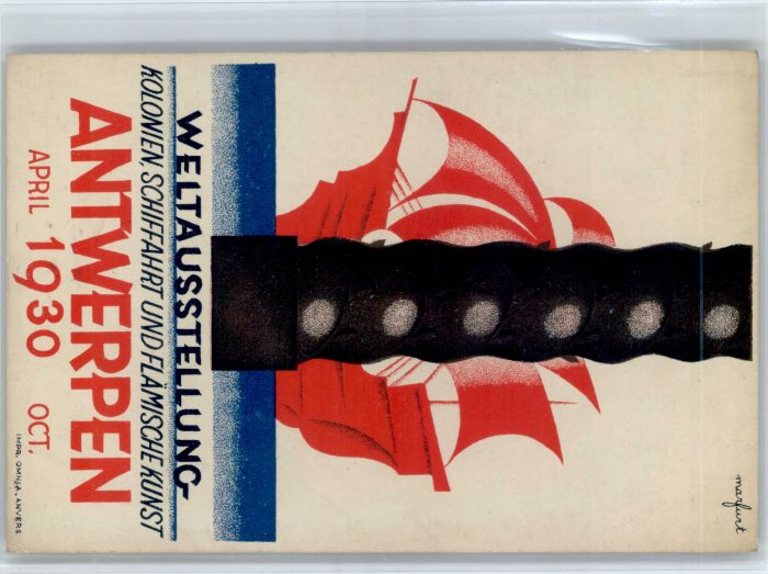 Antwerpen Anvers Antwerpen Weltausstellung Kolonien Schiffahrt Flaemische Kunst