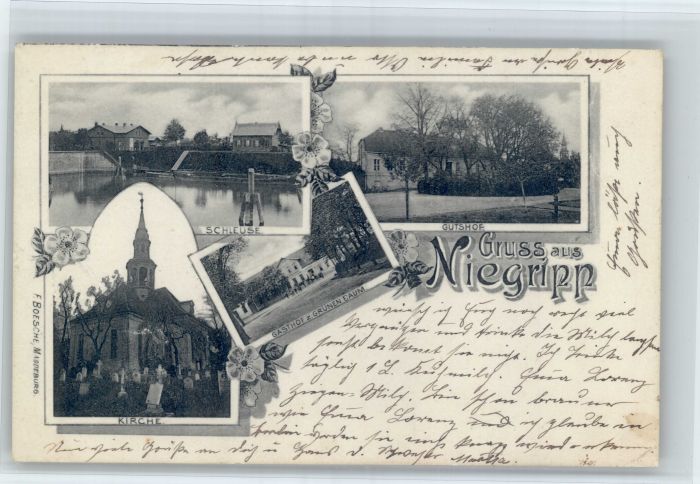 Niegripp Schleuse Gutshof Kirche Gasthof zum gruenen Baum