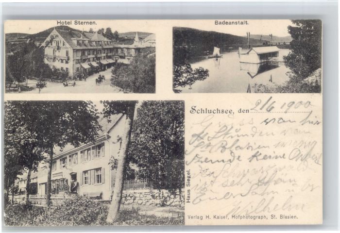 Schluchsee Hotel Sternen Badeanstalt Haus Siegel