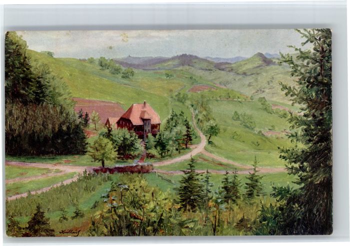 Wieden Schwarzwald nach Gemaelde von Kuenstler G. Kollrich x