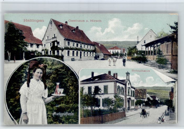 Haltingen Weil am Rhein BW Gasthaus Hirsch Markgraeflerin Schulhaus