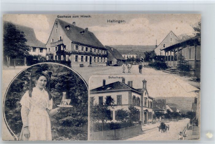 Haltingen Weil am Rhein BW Gasthaus zum Hirsch Markgraeflerin Schulhaus