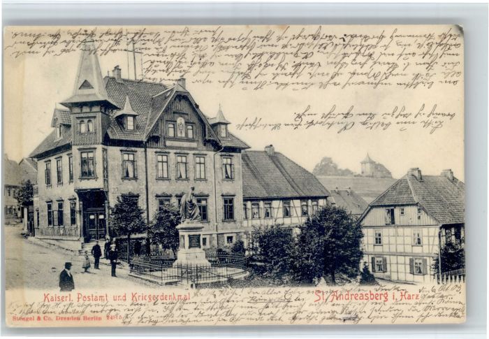 St Andreasberg Harz St Andreasberg Postamt Kriegerdenkmal