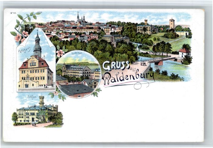 Waldenburg Sachsen Rathaus Seminar Schloss