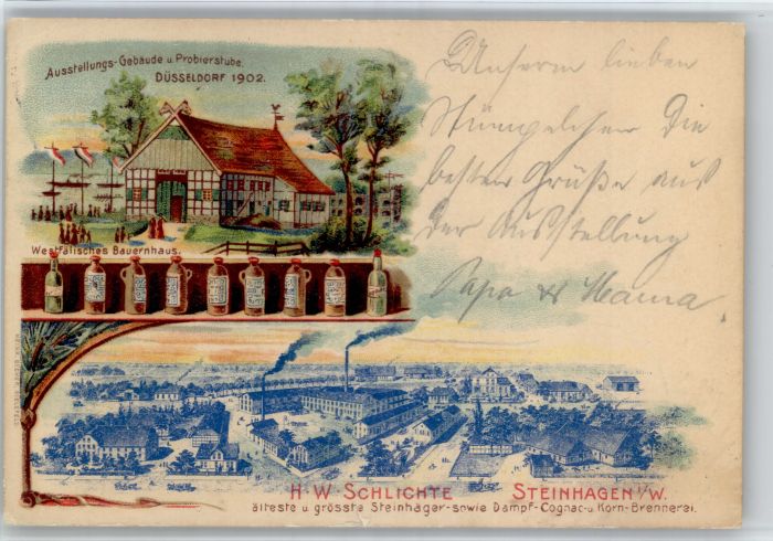Steinhagen Westfalen H. W. Schlichte Kornbrennerei