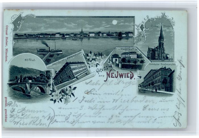 Neuwied Rhein Neuwied Maedchenanstalt Kirche Knabenanstalt