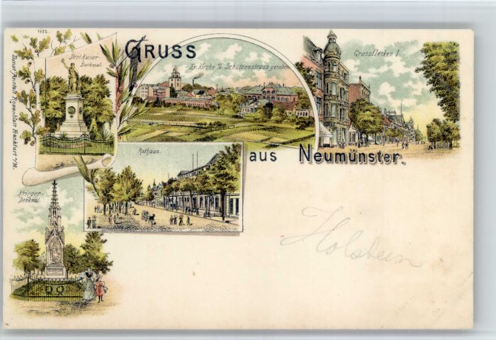 Neumuenster Schleswig-Holstein Neumuenster Drei Kaiserdenkmal Rathaus Kriegerden