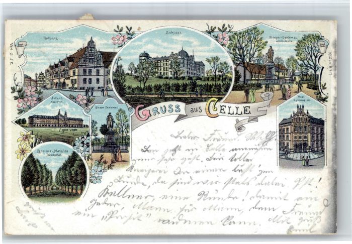 Celle Niedersachsen Celle Rathaus Schloss Kaserne Kriegerdenkmal