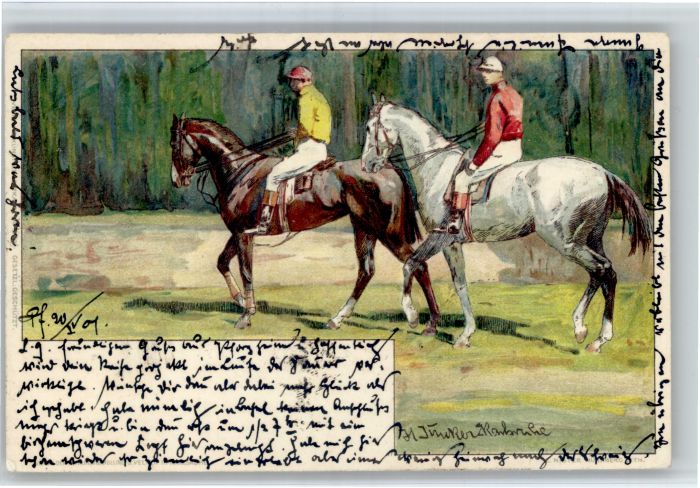 Pforzheim [Stempelabschlag] Pferde