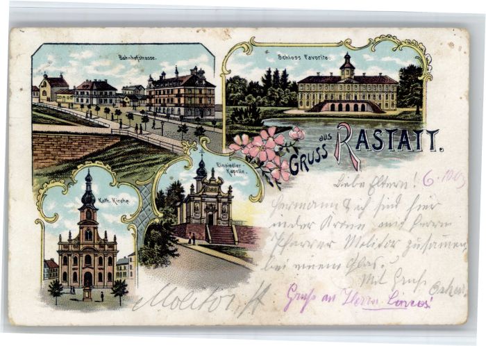 Rastatt Bahnhofstrasse Schloss Favorite Kirche Einsiedlerkapelle