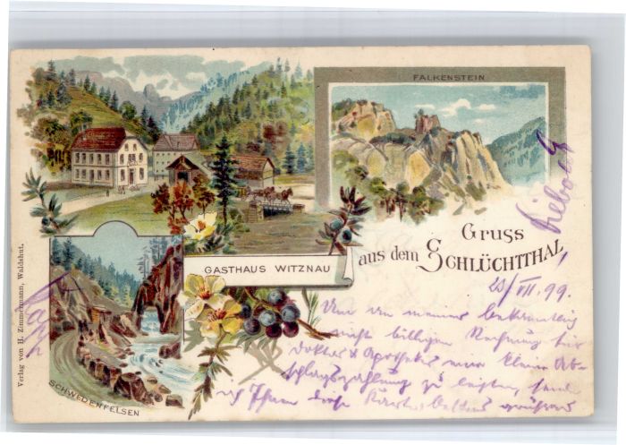 Waldshut Tiengen Rhein Waldshut-Tiengen [Stempelabschlag] Gasthaus Witznau Schwe