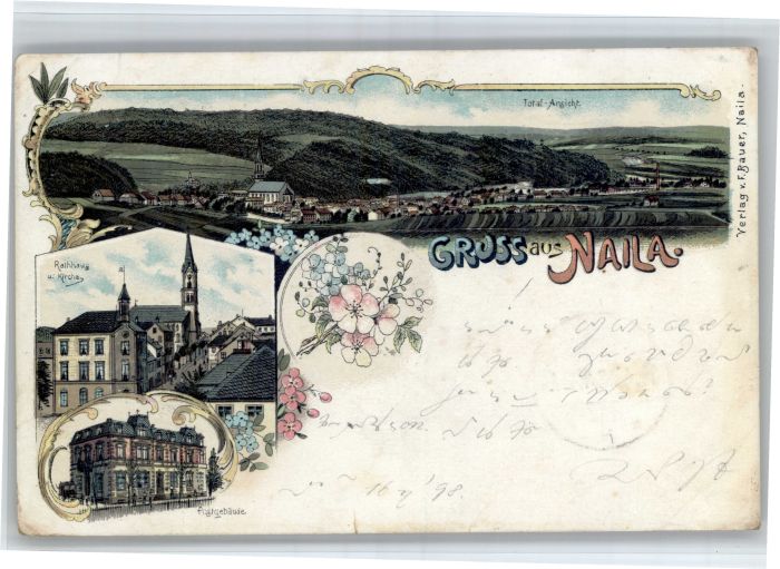 Naila Rathaus Kirche Postgebaeude