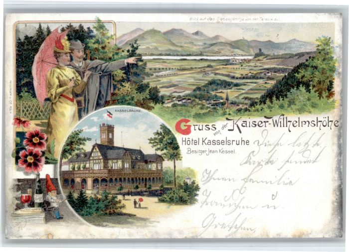 Kessenich [Stempelabschlag] Kaiser-Wilhelmshoehe Hotel Kasselsruhe