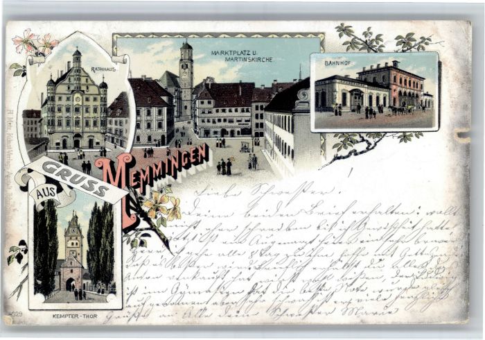 Memmingen Rathaus Marktplatz Martinskirche Bahnhof Kemptertor