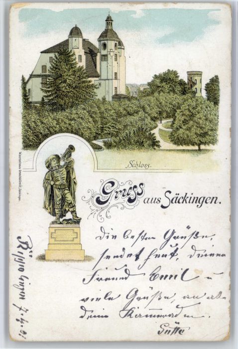 Saeckingen Rhein Saeckingen Schloss Denkmal
