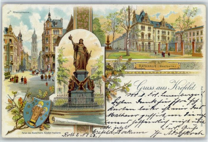 Krefeld Rathaus Kriegerdenkmal Rheinstrasse