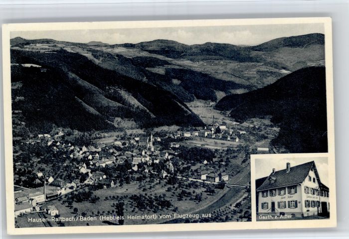 Raitbach Hausen Baden Fliegeraufnahme Gasthaus zum Adler