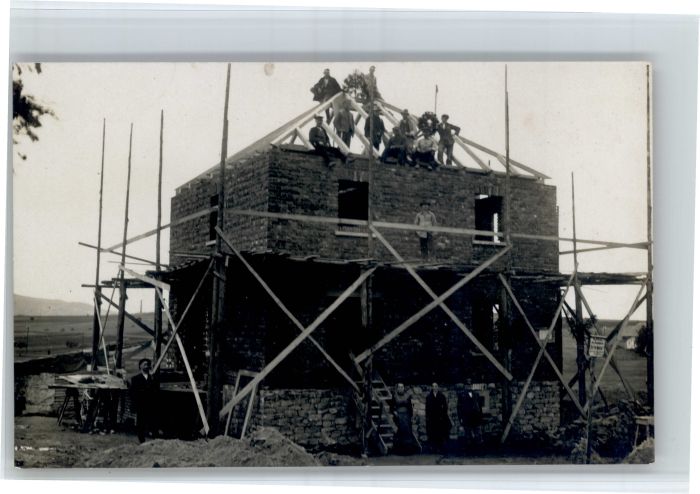 Neueibau [Stempelabschlag] Hausbau Richtfest