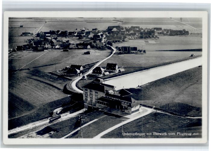 Unteropfingen Stauwehr Fliegeraufnahme