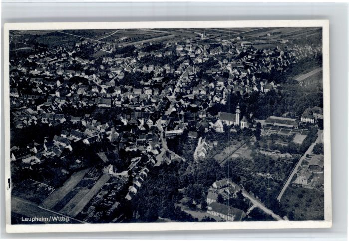 Laupheim Wuerttemberg Fliegeraufnahme